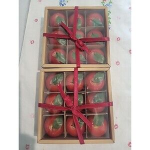 Vintage Bombay Company Miniture Apple Candles 2 sets of 9 New Dead Stock Item